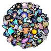 50PCS Cartoon Space Astronauts PVC Sticker Aesthetic Colored DIY Sticky Decoration Scrapbooking Hand Accounting Supplies