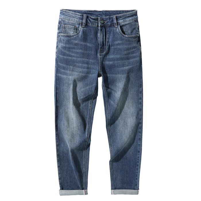 

Spring and Summer New Men s Pure Cotton Slim Straight Stretch Jeans and Trousers Men 28