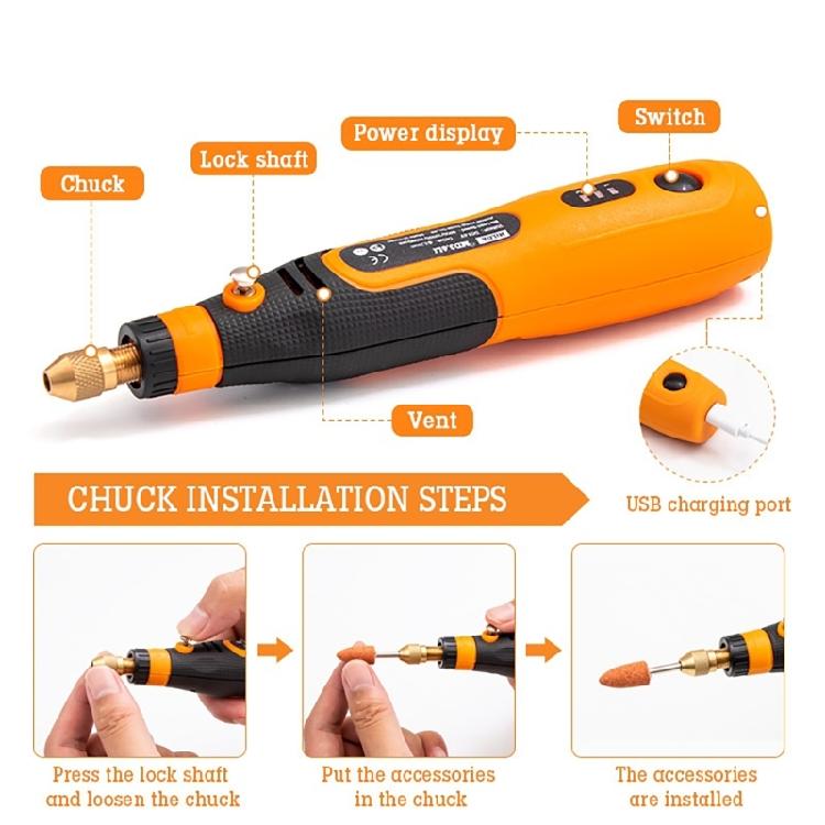 Efficient 3.6V Power Tool with Modern Type C Port Electric Engraver & Sanders for Fine Detailing & Surfaces Finishing