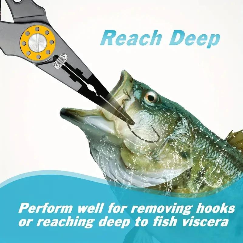 Fishing Gear, Portable Lure Pliers, Multi-functional Aluminum Alloy Scissors, Hook Removers, Fishing Equipment, Fishing Tools