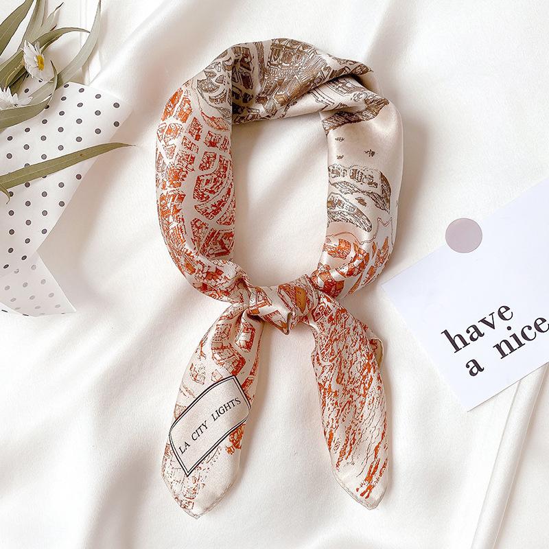 53 * 53 cm Mulberry Silk Malý čtvercový šátek Multifunkční profesionální módní dekorace Hedvábný šátek pro jarní a podzimní teplou šálu