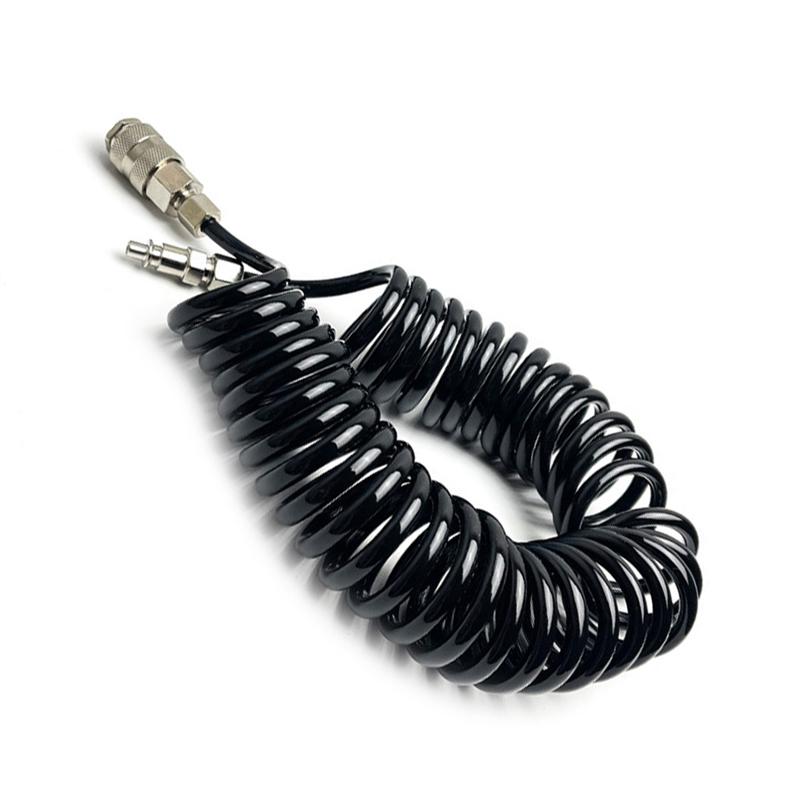 A25F-Air Blow Duster Set With 5 Meter Long Coil Pu Hose For Truck Air Compressor Dust Removal Cleaning Nozzle Tool