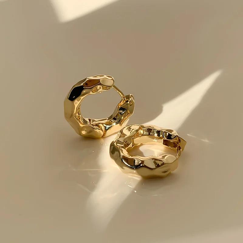XINYI New Hot Sell Trendy 925 Sterling Silver Circle Earrings for Women Real Silver Ear Hoop Earrings