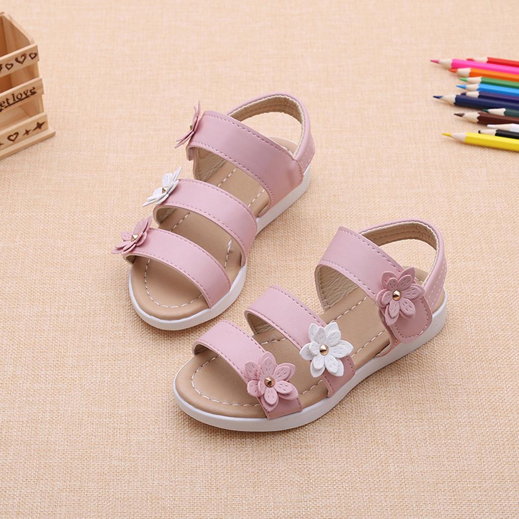Summer Girls' Sandals Korean Toddler Tan Sandals Edition Little Girls' Pearl Shoes For Shower Open Toe Princess Shoes Sandals