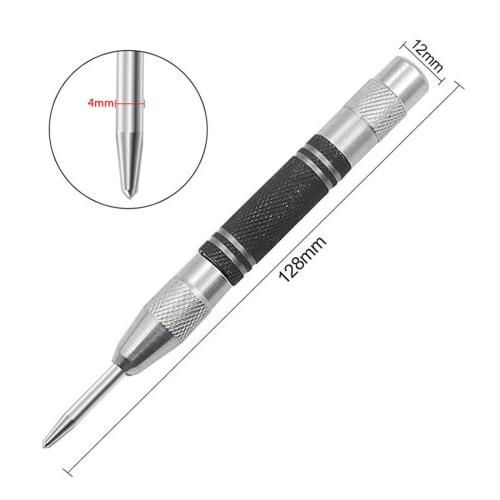 Set of 2 Automatic Center Punch with Center Punch for Drilling, Stamping, and Marking Metal, Wood, and Plastic, Suitable for Windows, Walls, Floors, a