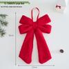 Red Christmas Bow Plush Hanging Tree Ornament