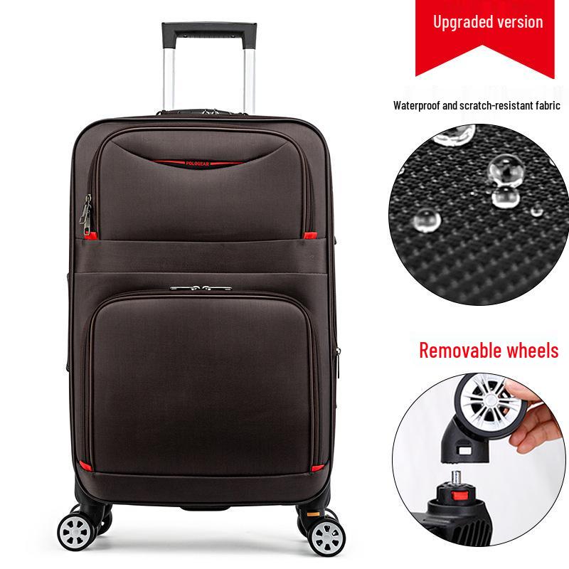 Valiză durabilă din pânză Oxford cu roți universale, capacitate mare (24-28 inch), Troller cu parolă pentru bărbați și femei.