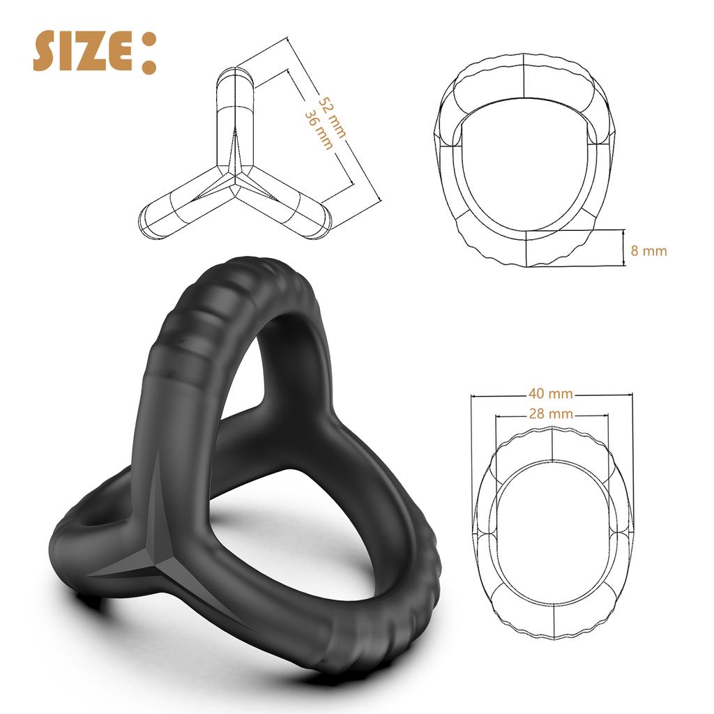Silicone Semen Lock Ring Male Penis Ring Reusable Delay Ejaculation Lasting Scrotum Lock Ring Sex Toys for Men Adult Products