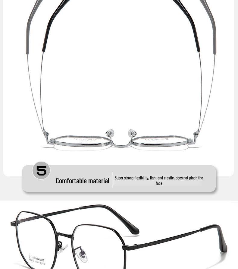 Ultra-Light Danyang Retro Polygon Eyeglass Frame: High-End Myopia & Plano Glasses