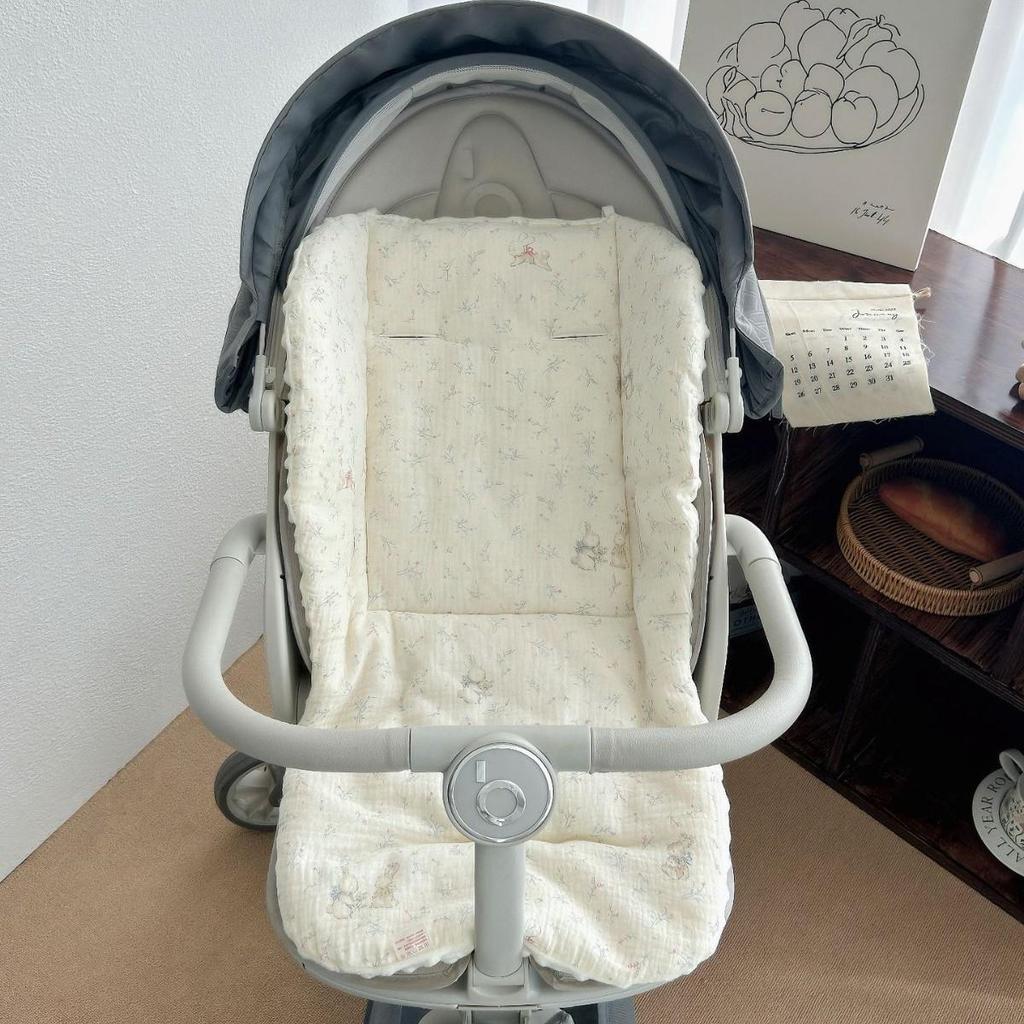 Soft Cotton Gauze Stroller Seat Cushion for Babies