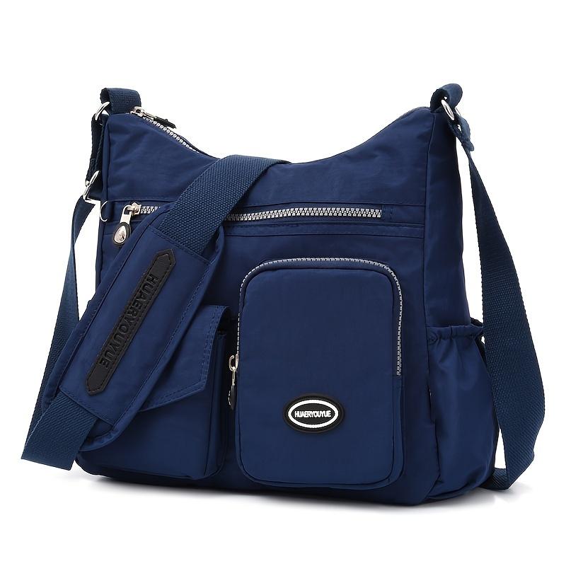 Women's Casual Nylon Crossbody Bag - Water-Resistant, Adjustable Strap, Zip Closure, Foldable Design In Mixed Colors