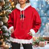 Women's Christmas Casual Fleece-Lined Hoodie With Long Sleeves And Pockets Sweatshirt Top