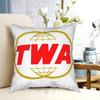 Twa Transworld Usa Pillow Case Printed Home Soft DIY Pillow Cover Twa Transworld Usa Panam Boeing Jet Liner Air Travel