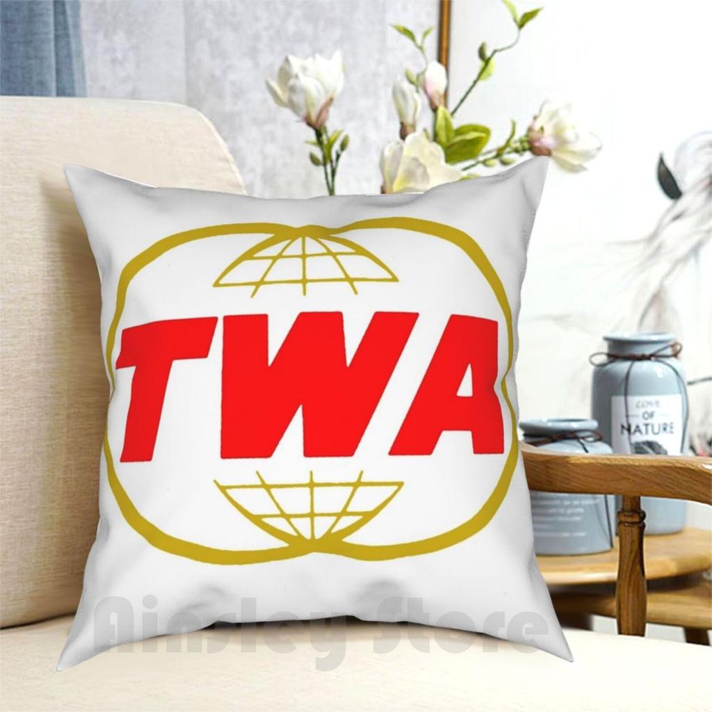 Twa Transworld Usa Pillow Case Printed Home Soft DIY Pillow Cover Twa Transworld Usa Panam Boeing Jet Liner Air Travel