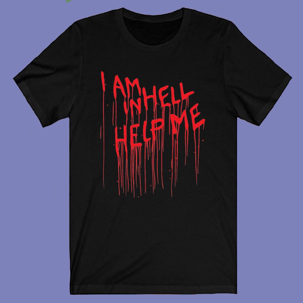 

Хэллрейзер Фильм ужасов Я в аду, помогите мне Мужская черная футболка Топы Футболка Размер S-4XL 4XL