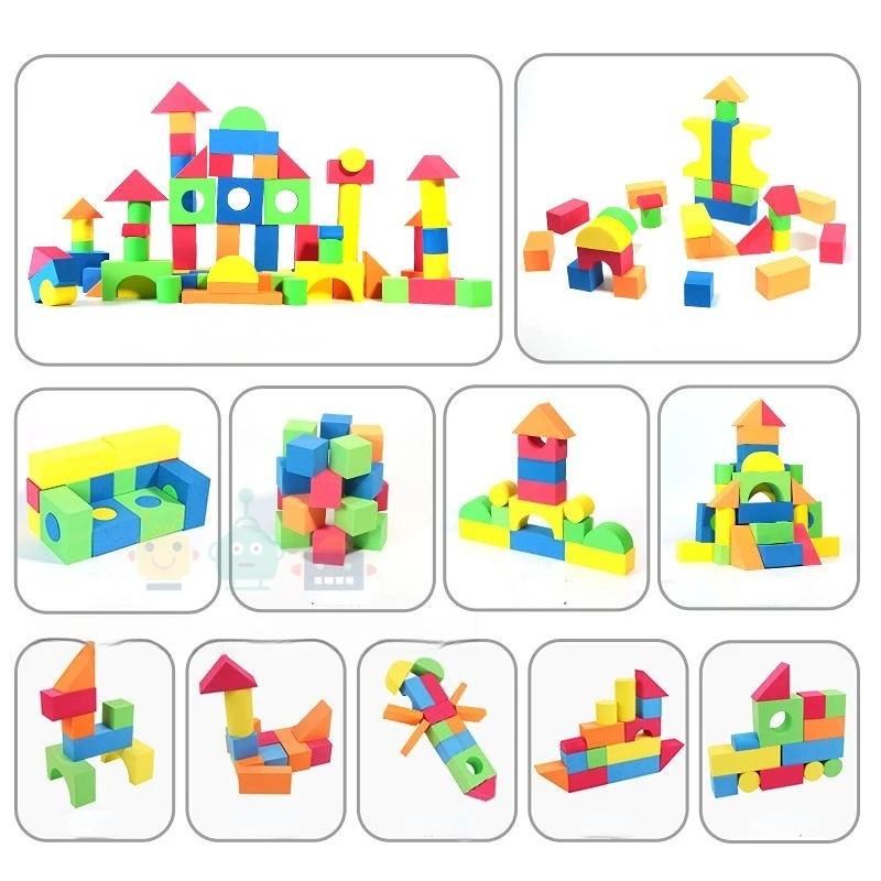 46PCS  Soft EVA Building Blocks Educational Toys For Children Large Size Colorful Stackable Stem Preschool Toy Boy Girl Gifts