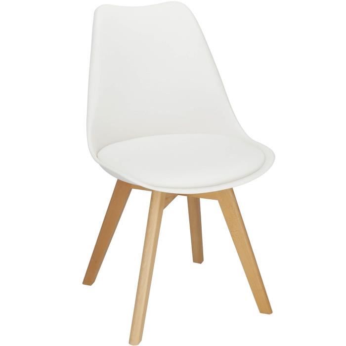 Chaise - SPRINGOS - Modèle Springos® - Blanc - Capacité de charge 125 kg - Hauteur 82 cm