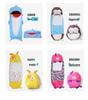 Cartoon Animal Baby Sleeping Bag with Pillow - Anti-Kick Design for Infants and Kids
