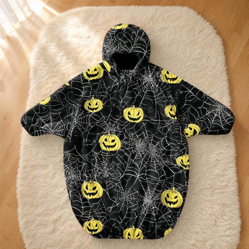 Barn Halloween-tryck Flanell Helkropps Pyjamas Set för Mysig Sovkläder