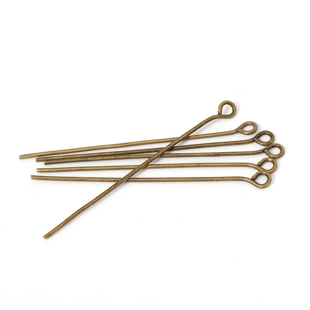 200pcs/lot 18-20mm Metal Eye Pins Needles Eye Pins for DIY Necklace Bracelet Earrings Jewelry Making Components Wholesale