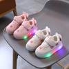 Spring and Autumn Baby Girls' Sneakers1-6Years Old3Boys' Light-up Shoes, Toddler Walking Shoes, Infant Soft-soled White Shoes, Trendy