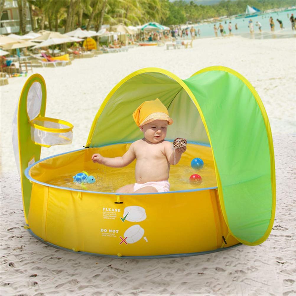 Baby Beach Tent Light Weight Beach Tent Sun Shelter Ultraviolet Spacious Space Space Saving for Travel for Camping
