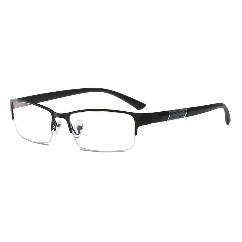 High-quality Men Square Plain Glasses Optical Spectacle Anti Blue Light Computer Glasses Myopia Glasses Nearsighted Eyewear -1.0