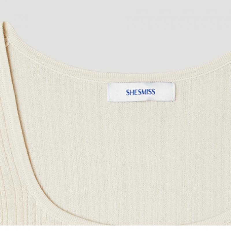 [She S miSS] Square Neck Knit SleeveleSS SSkpop22580 Lb
