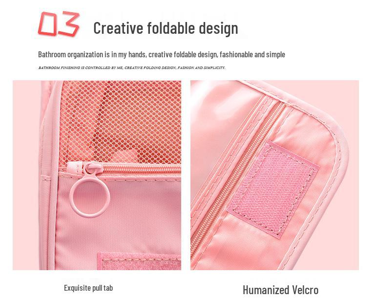 Large Capacity Waterproof Travel Hanging Wash Bag with Dry/Wet Separation