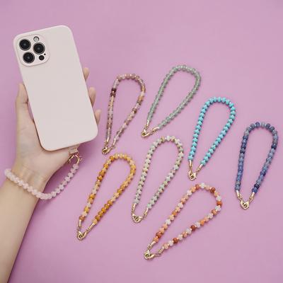 Ins Style DIY Personalized And Creative Natural Stone Phone Chain With High-End Feel Handmade Bead Anti Loss Phone Lanyard Chain