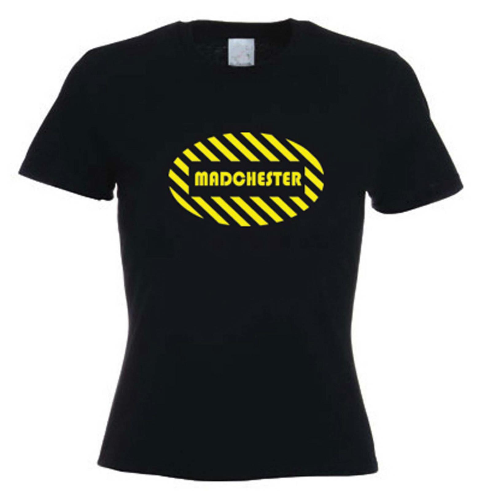 Madchester Women s T-Shirt - Stone Roses Happy Mondays Factory Records - Sz S-XL S