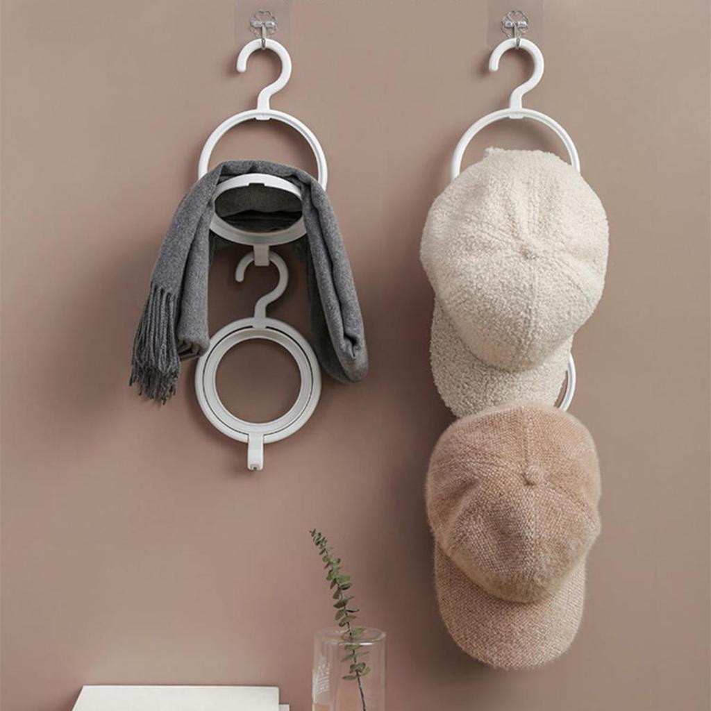 Baseball Hat Hanger Organizer Round Door Back Peaked Scarf Clothes Bag Display Holder Wall Hanging Rack Wig Stand Tool