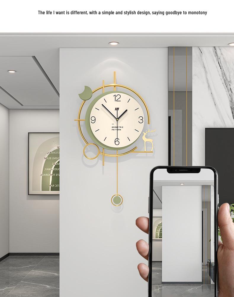 Elegant Cream Style Silent Wall Clock for Modern Living Room Decoration