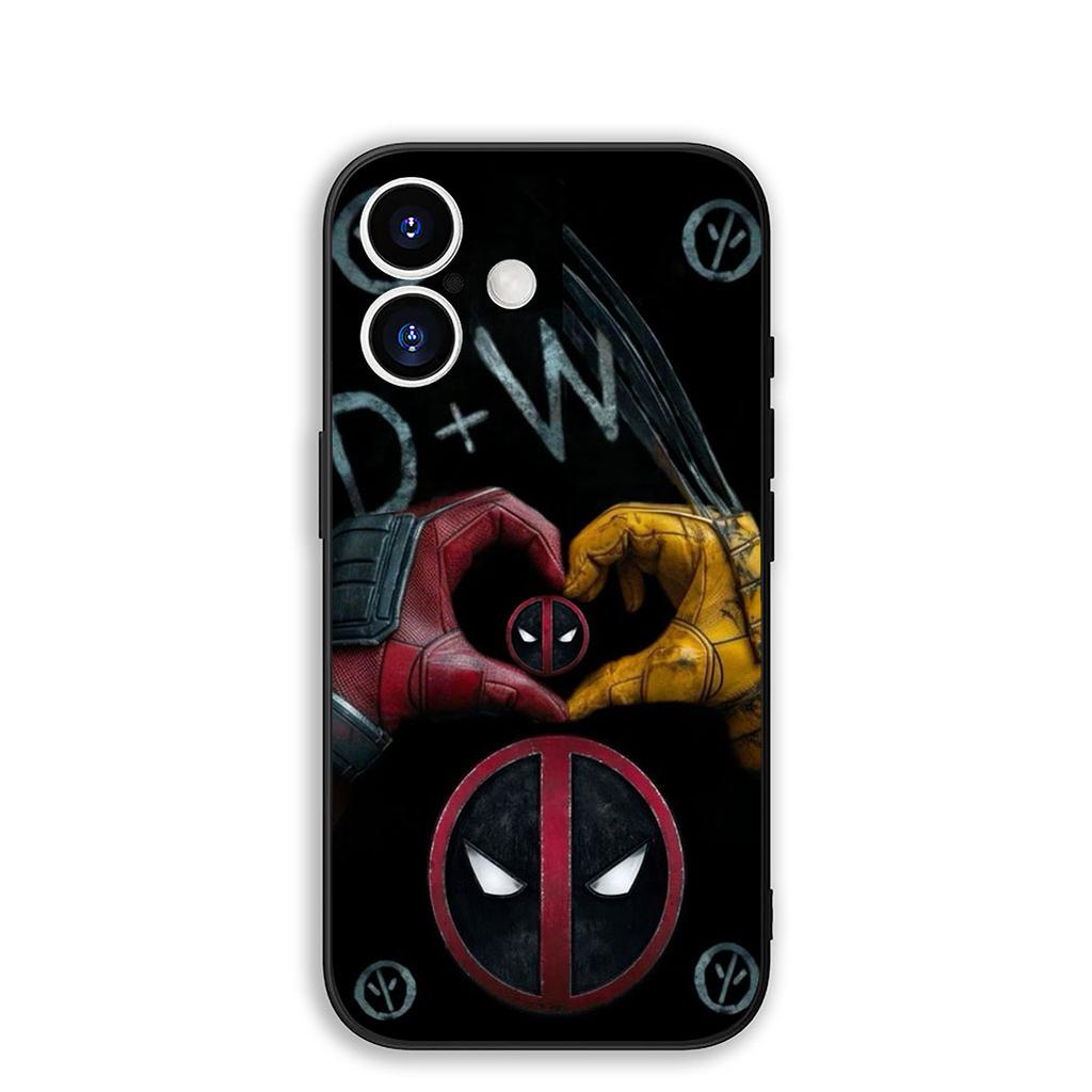 Cover for Apple iPhone 17 16 Plus 13 12 Pro Max Mini X XR Xs ProMax 16E 15+ 17+ Air Phone Case Wolverine Marvel Deadpool