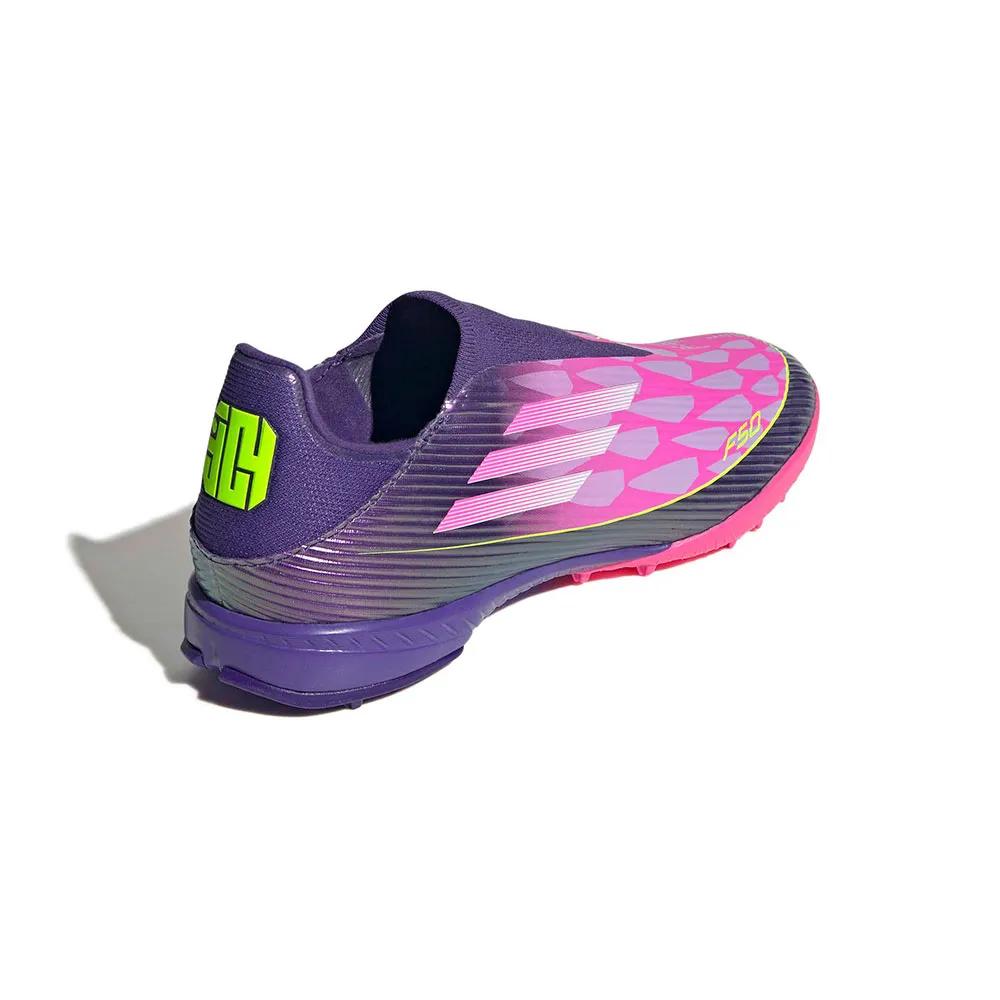 Adidas f50 league lamine yamal soccer shoes Purple/White