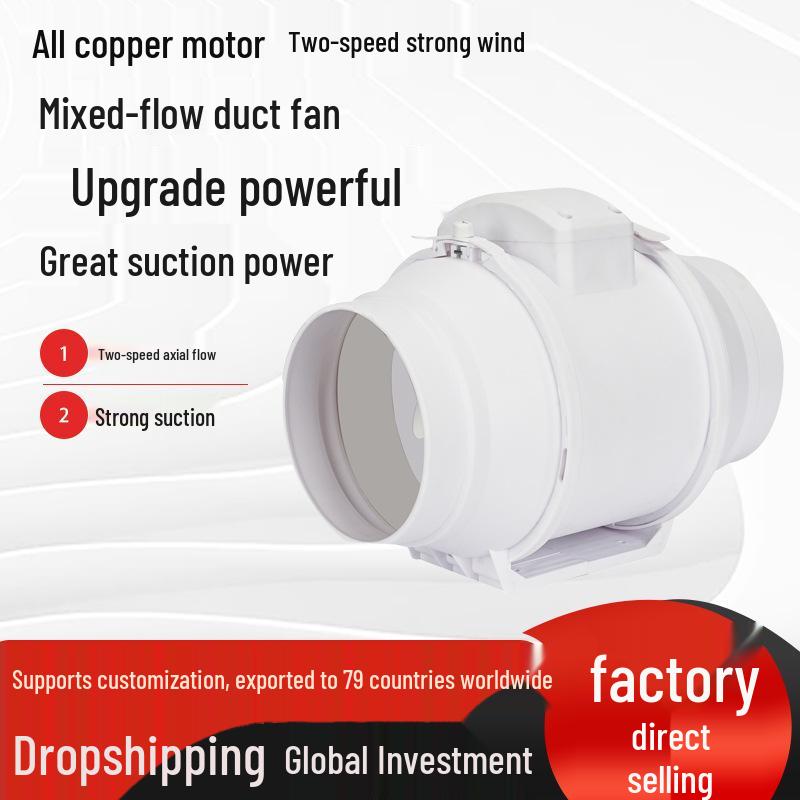 Silent Axial Flow Ventilation Fan for Kitchen and Bathroom Exhaust