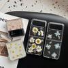 For Samsung Zflip6 Flower Female Mobile Phone Case Zflod5 Glitter W24flip Daisy Small Fresh Style Transparent