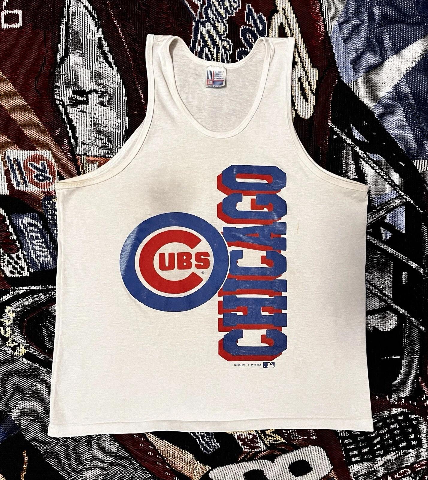 Винтажная футболка-майка Chicago Cubs Размер L Garan Без рукавов 1989 MLB Бейсбол XL