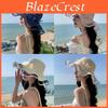 Summer Beach Hat With Flower Petal Pattern And Breathable Polyester Material For Sunshade