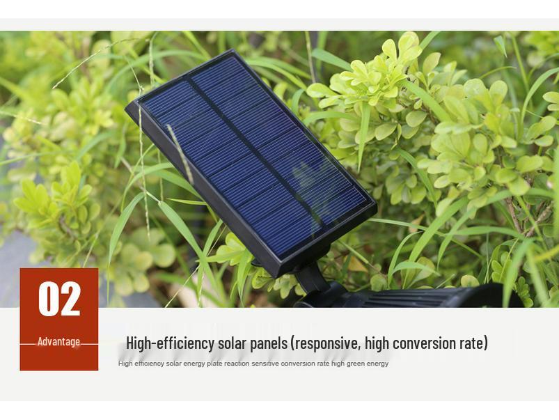 7-LED Solar Garden Spotlights for Outdoor Landscape and Lawn Lighting
