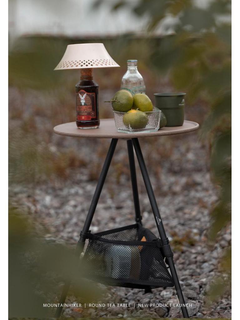 Compact Aluminum Folding Round Dining Table for Home, Small Spaces, and Outdoor Use