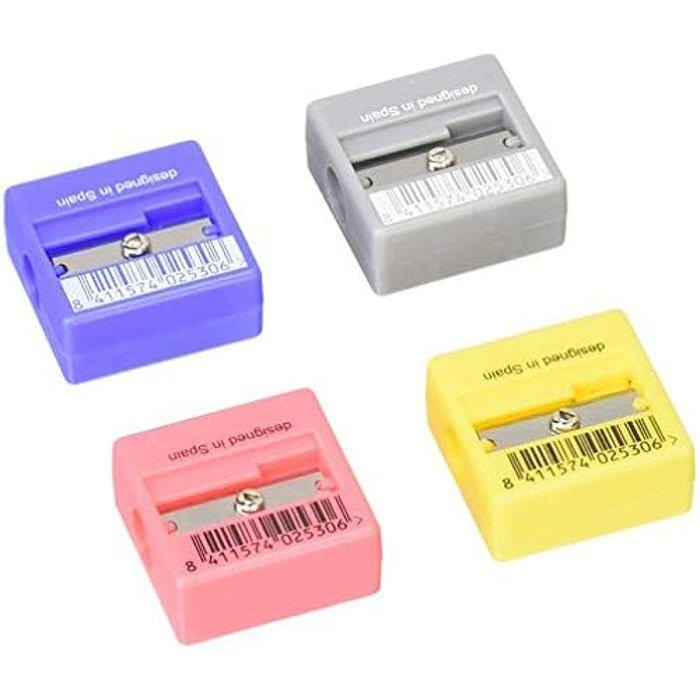 Taille-crayons - milan - afila - présentoir 32 - couleur: jaune - pratique et esthétique