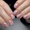 24 Stück Quadratische Aufpressnägel Kleber auf Nagel Französische Falschnageldesigns Künstlicher Nagel Geschenke für Frauen und Mädchen
