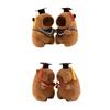 Cartoon Design Graduation Capybara Plush Toy 25 CM Doctor Hat Capybara  Party Decor