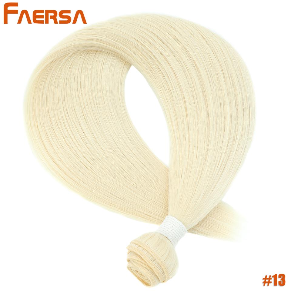 Long Hair Weaving Blonde 613 Bundles Synthetic Straight Ombre Blonde Red Brown High Temperature Fiber Hair Extensions For Women