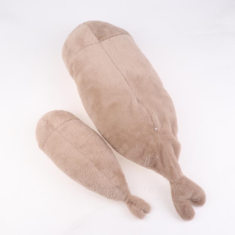 1 Piece Brown Seal Stuffed Animal Birthday Gift For Boys And Girls Kawaii Cartoon Sea Creature Sea Otter Plush Doll Pillow