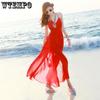 WTEMPO Γυναικείο Σιφόν Φόρεμα Σέξι Αμάνικο Χαμηλού Ντεκολτέ Φόρεμα Χάλτερ Φαρδύ στη Μέση Λεπτό Φόρεμα Τιράντες Ανοιχτό Πάρτι Μποέμ Φόρεμα