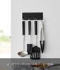 Yamazaki Jitsugyo 3688 Magnetic Kitchen Tool Hook 4 Rows Black Approx. W16.5 x D3.5 x H6cm Tower Floating Storage Easy Installation
