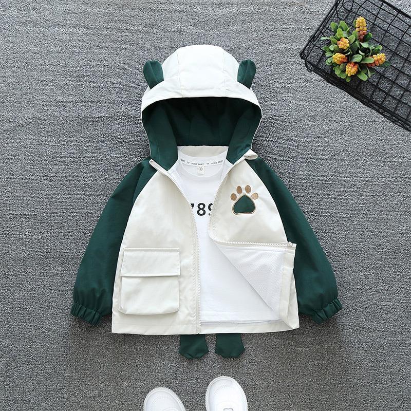 Children's Jackets, Spring and Autumn Color Matching Cartoon Jackets, Tops, Boys' Children's Clothing