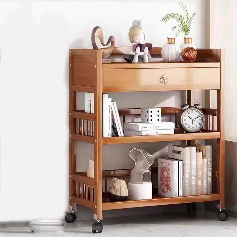 Bieying 3-Tier Mobile Storage Cart with Drawer, 70cm